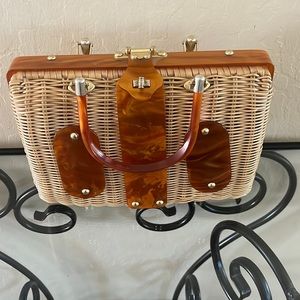 Vintage wicker handbag